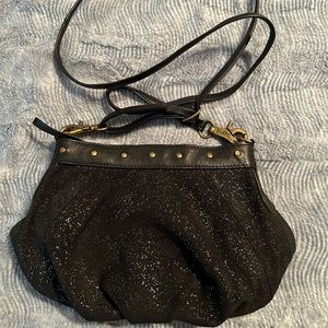 New! Day & Mood sparkle black leather crossbody purse